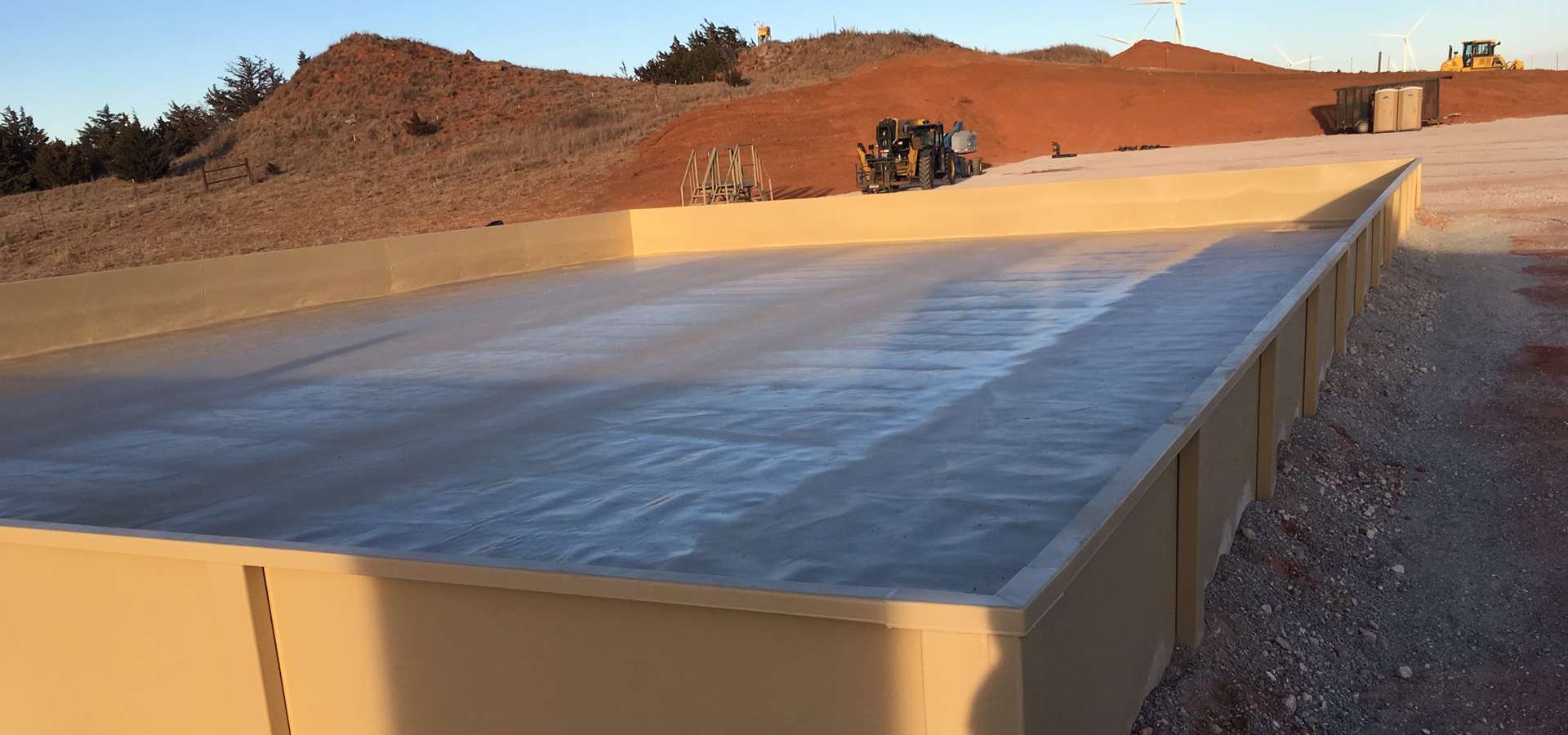 After: Completed containment system